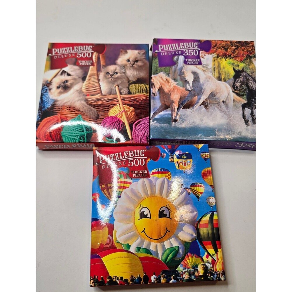 NIB 3 PuzzleBug Puzzles Two 500 Piece One 350 Piece
